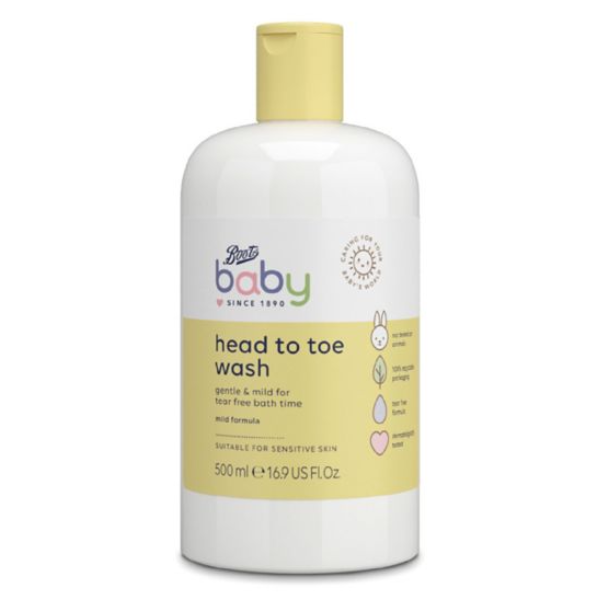 0000533_boots-baby-head-to-toe-wash-500ml Baby Head to Toe Wash Boots Baby Wash Gentle Baby Cleanser Tear Free Baby Wash Soft Baby Skin