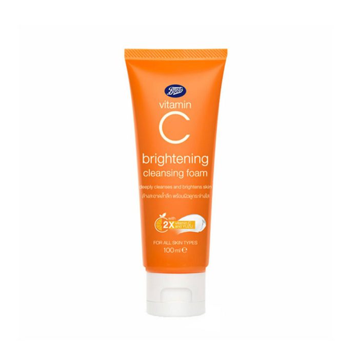 0000915_boots-vitamin-c-brightening-cleansing-foam-100ml Vitamin C Cleanser Brightening Cleansing Foam Boots Face Cleanser Radiance Boosting Foam Gentle Face Wash