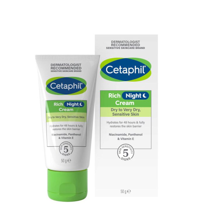 0008822_cetaphil-rich-night-face-cream-50g Cetaphil Night Cream sensitive skin face moisturizer night hydration dry skin care