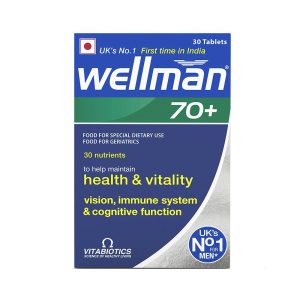 Wellman 70+ – Science of Healthy Ageing Health & Vitality (30-tablet supplement for men aged 70 and over)