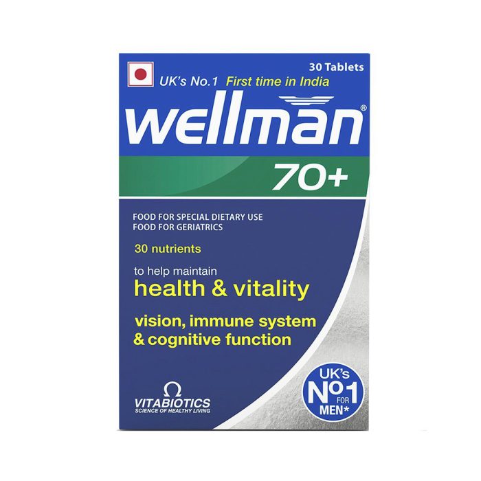 Wellman 70+ – Science of Healthy Ageing Health & Vitality (30-tablet supplement for men aged 70 and over)