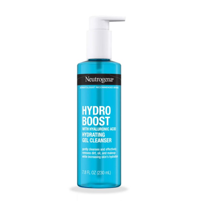 NEUTROGENA-Hydro-Boost-Hydrating-Gel-Cleanser-with-Hyaluronic-Acid-230ml neutrogena hydro boost gel cleanser hyaluronic acid hydration gentle cleanser fragrance free