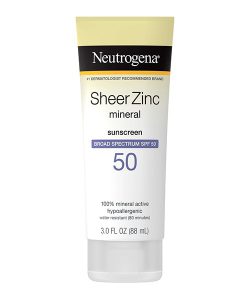 Neutrogena Sheer Zinc Mineral Face Sunscreen Lotion with Broad Spectrum SPF 50 – 88ml