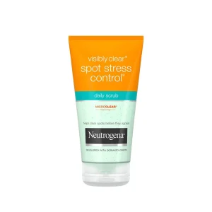 neutrogena spot stress control daily scrub microclear technology exfoliating cleanser green tea cucumber acne prevention gentle exfoliation