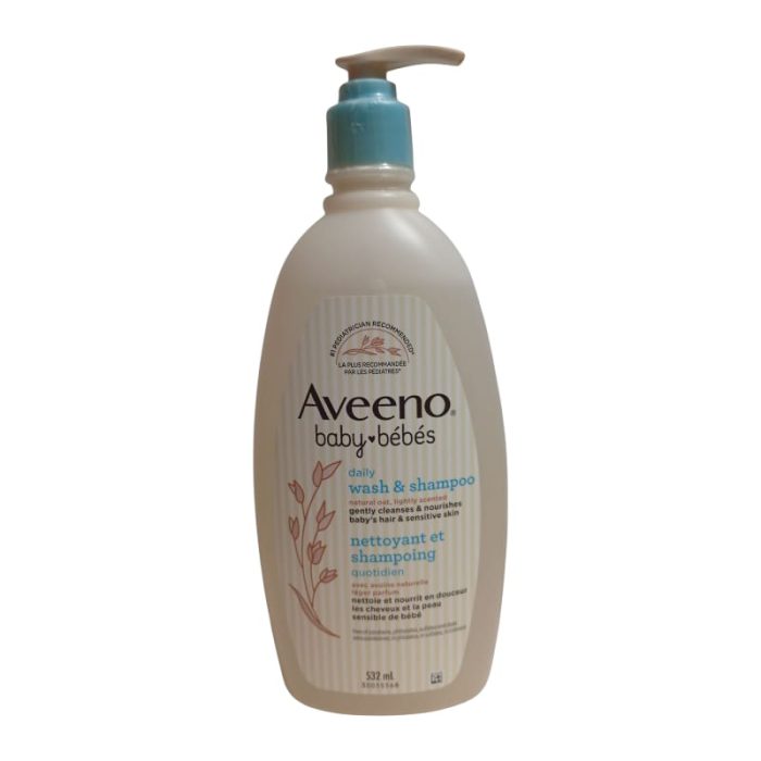 Aveeno Baby Daily Moisture Wash & Shampoo – 532ml