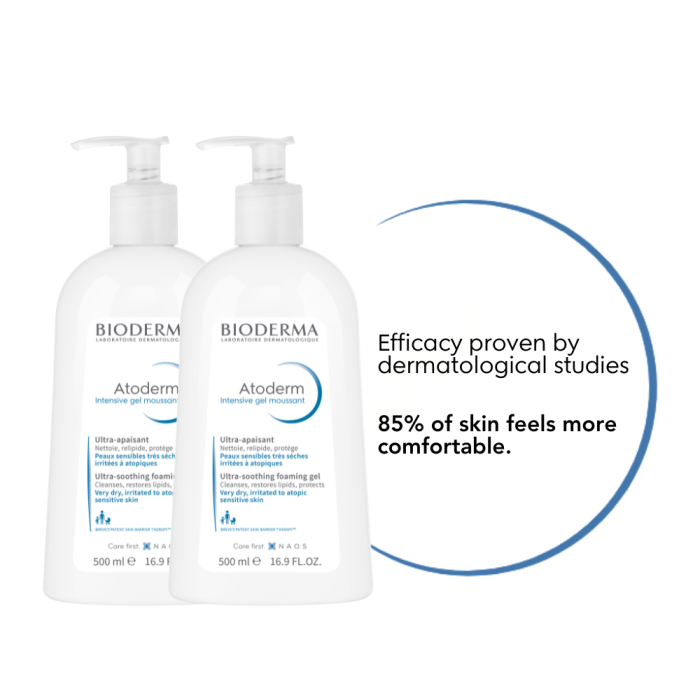 Bioderma - Atoderm Intensive Gel Moussant 500ml Duo - Pack of 2