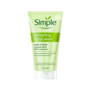 Simple Refreshing Facial Wash Kind to Skin with Pro-Vitamins B5 & E – 150ml 🌿✨
